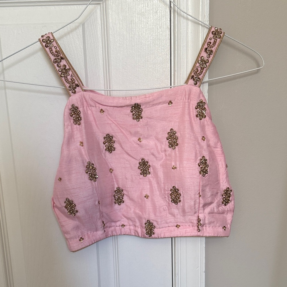 Three piece handmade saree